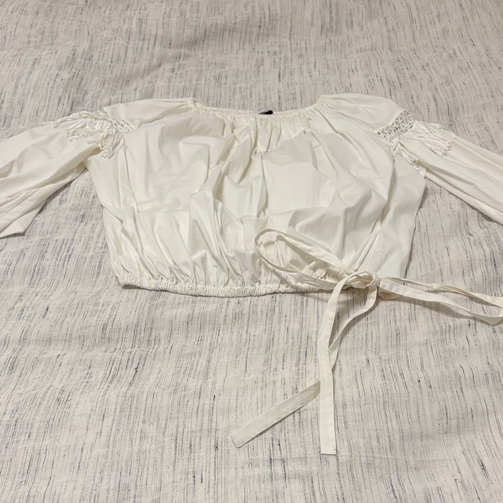 Chic Off-Shoulder White Blouse (OS)